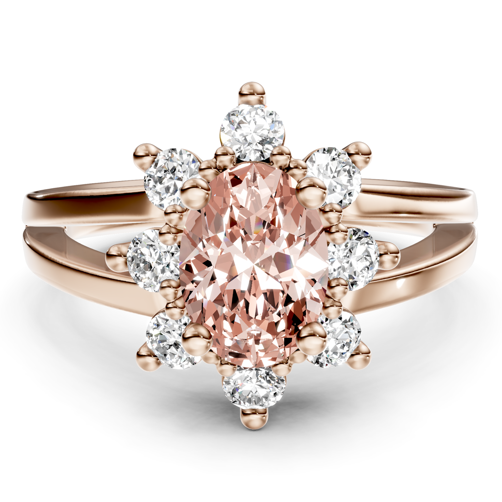 1.40-4.40 CT Oval &amp; Round Cut Fancy Pink Diamonds - Engagement Ring