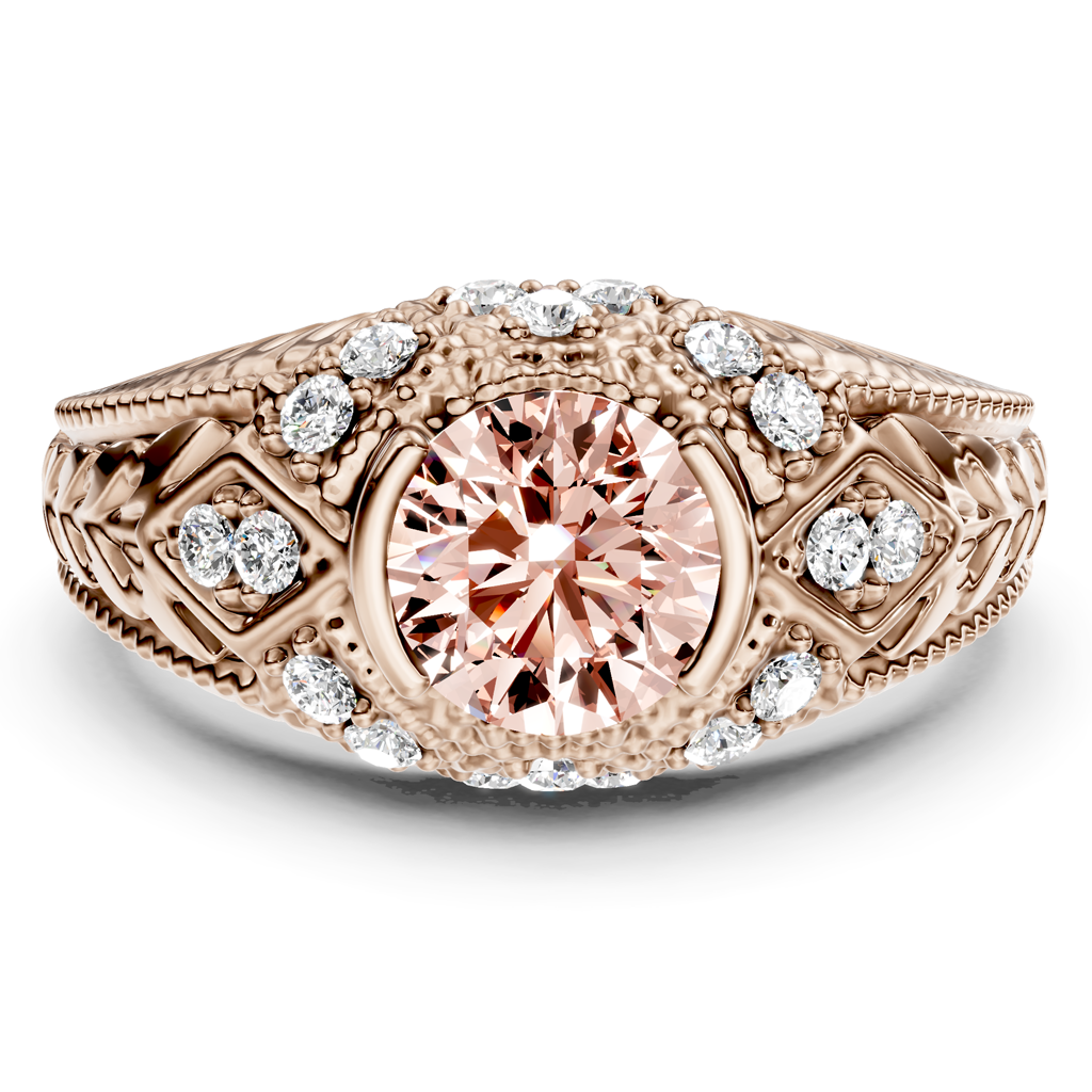 1.25-4.25 CT Round Cut Fancy Pink Diamonds - Engagement Ring