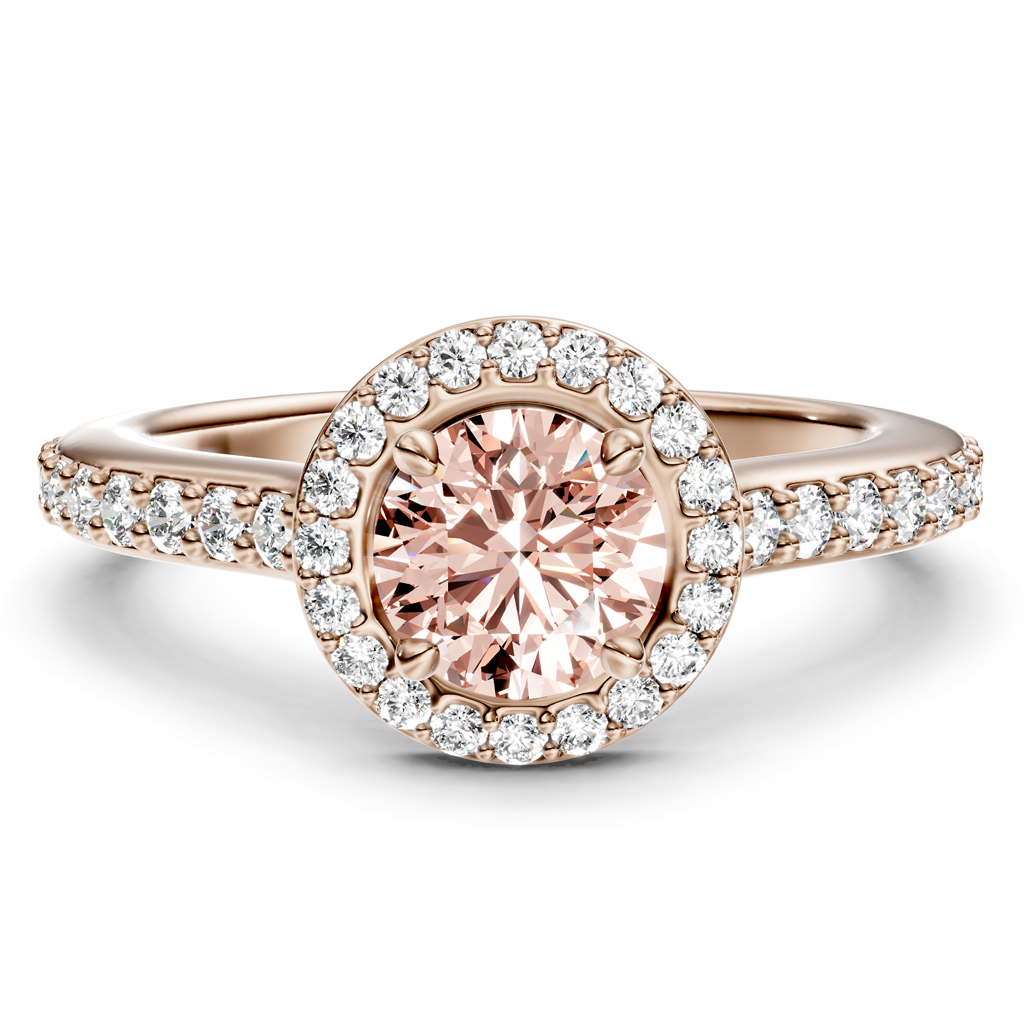 1.40-4.40 CT Round Cut Fancy Pink Diamonds - Engagement Ring