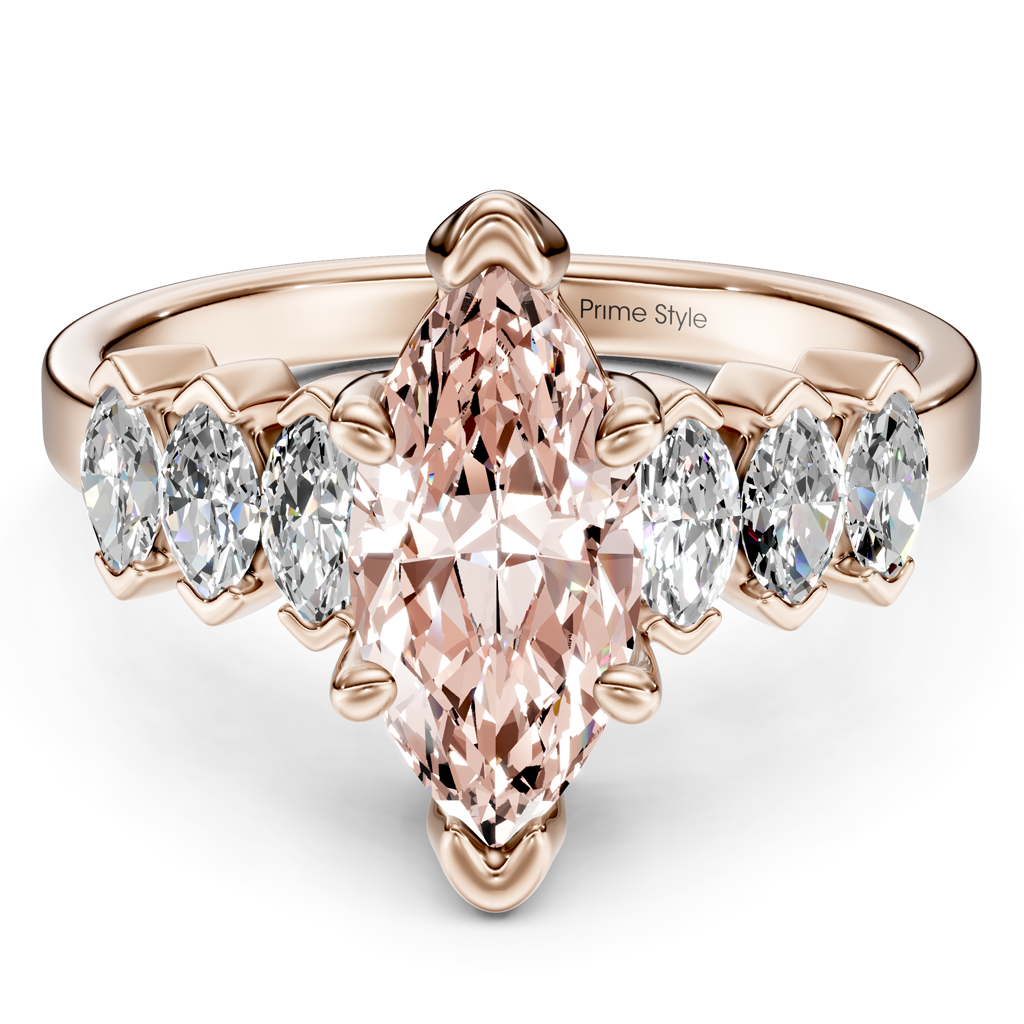 2.00-5.00 CT Marquise Cut Fancy Pink Diamonds - Engagement Ring