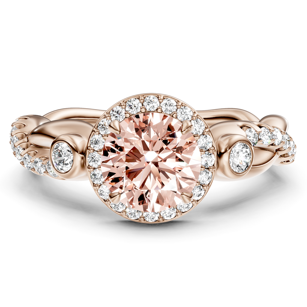 1.47-4.47 CT Round Cut Fancy Pink Diamonds - Engagement Ring
