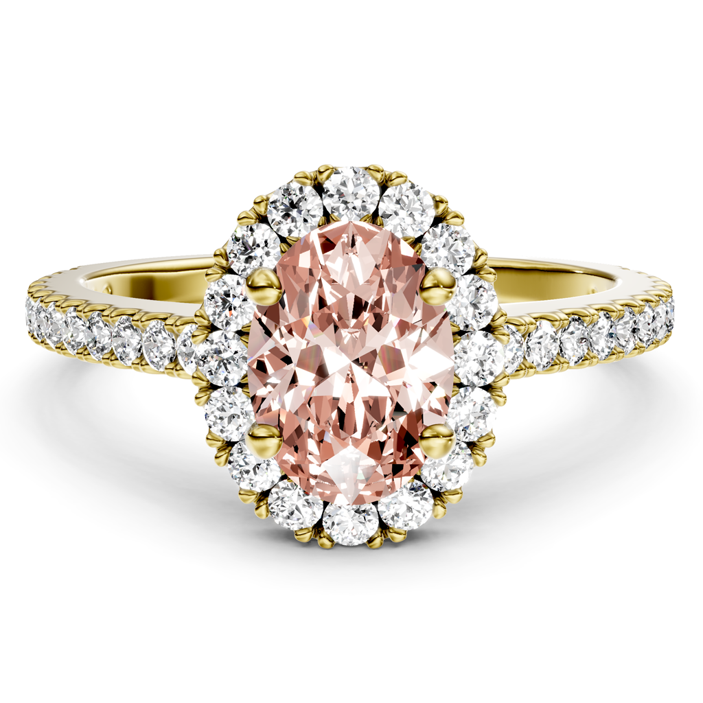 1.37-4.37 CT Oval &amp; Round Cut Fancy Pink Diamonds - Engagement Ring