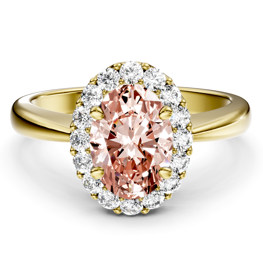 1.30-4.30 CT Oval &amp; Round Cut Fancy Pink Diamonds - Engagement Ring