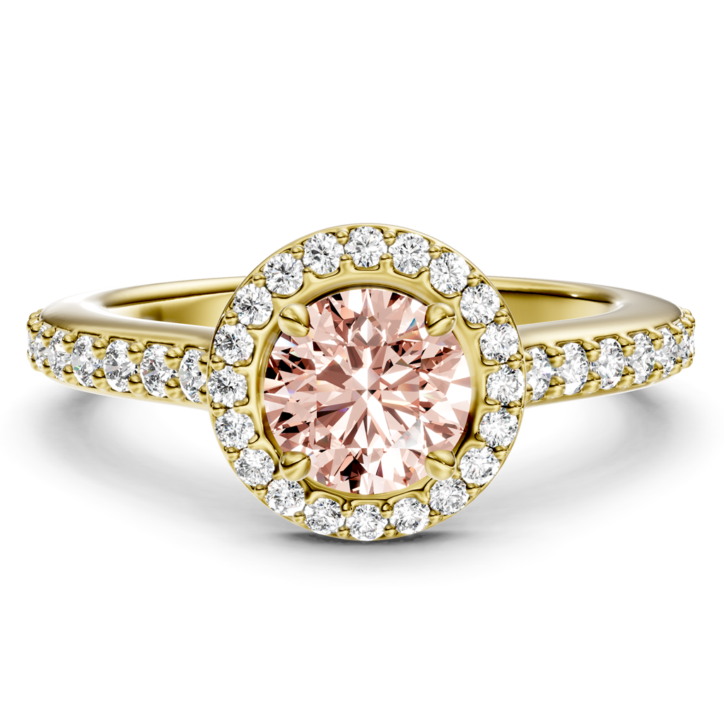 1.40-4.40 CT Round Cut Fancy Pink Diamonds - Engagement Ring