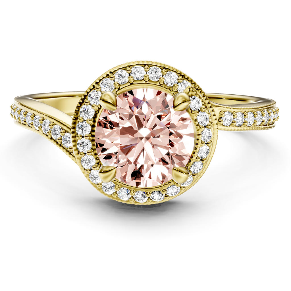 1.25-4.25 CT Round Cut Fancy Pink Diamonds - Engagement Ring