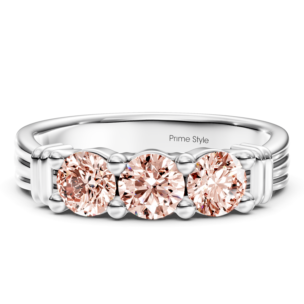 1.55-4.55 CT Round Cut Fancy Pink Diamonds - Engagement Ring