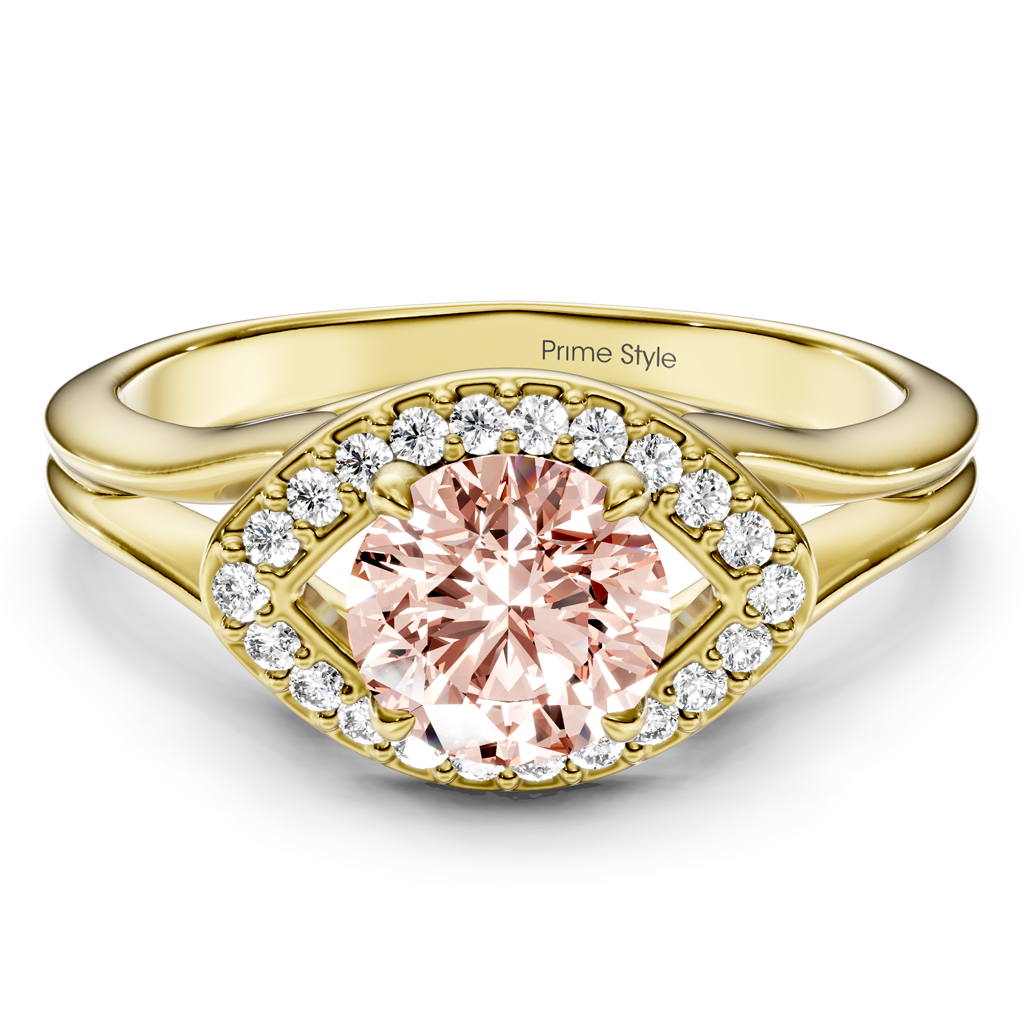 1.10-4.10 CT Round Cut Fancy Pink Diamonds - Engagement Ring