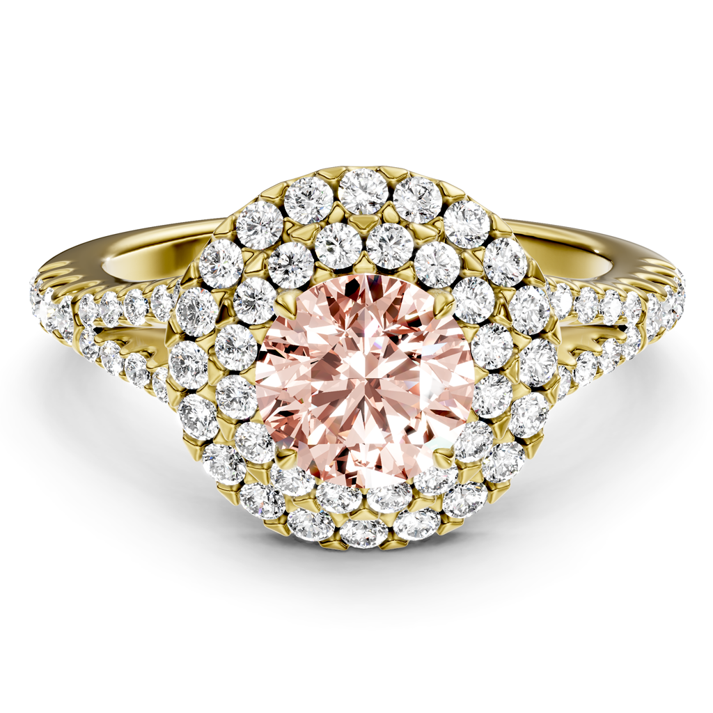 1.49-4.49 CT Round Cut Fancy Pink Diamonds - Engagement Ring