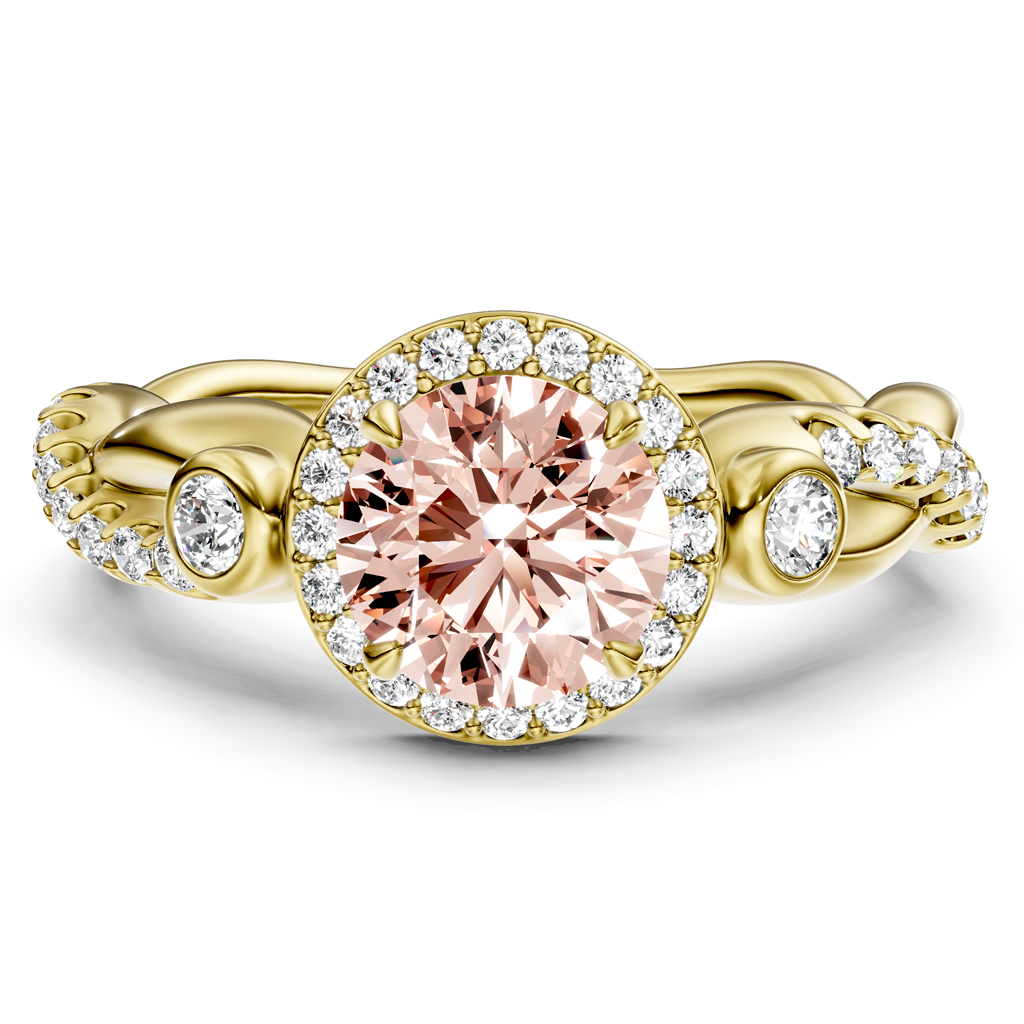 1.47-4.47 CT Round Cut Fancy Pink Diamonds - Engagement Ring