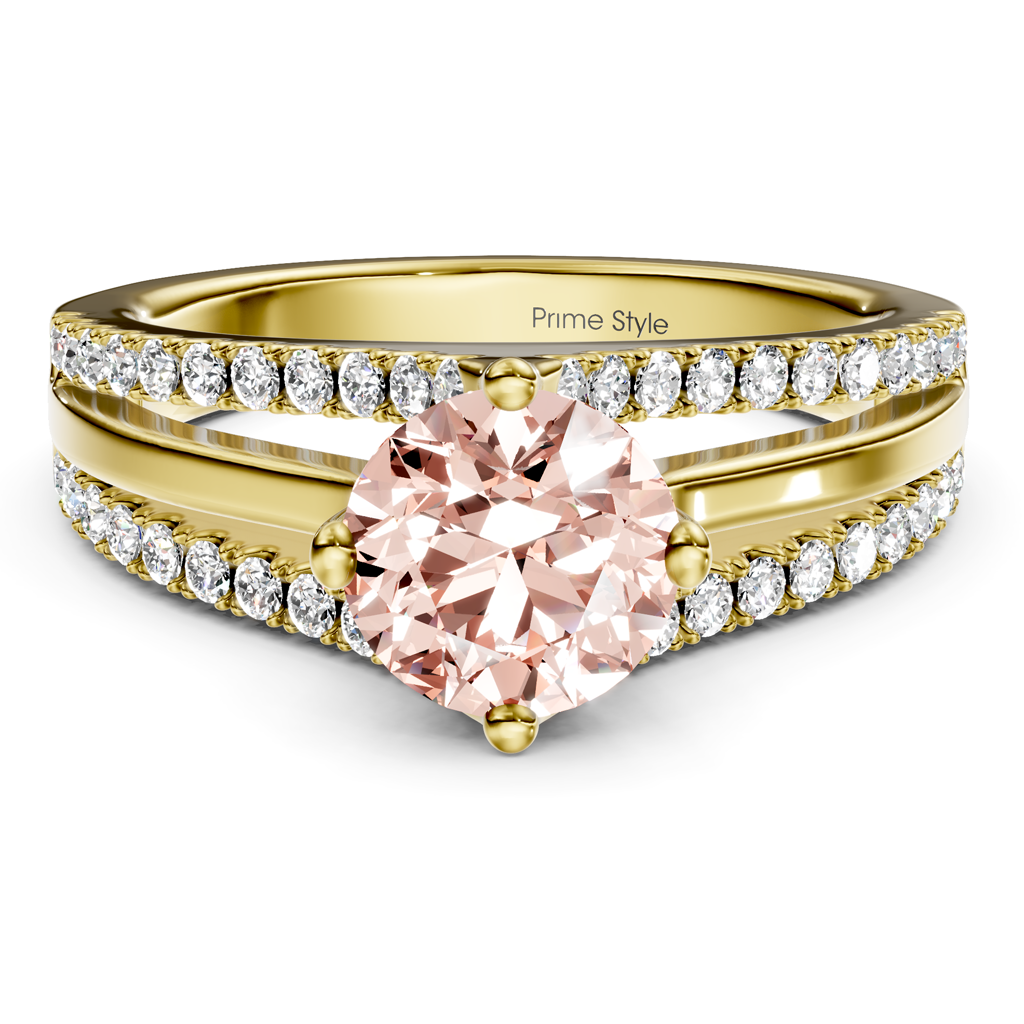 1.45-4.45 CT Round Cut Fancy Pink Diamonds - Engagement Ring