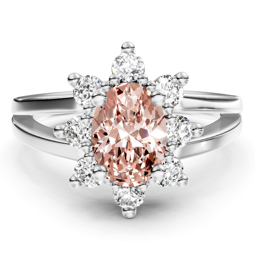 1.40-4.40 CT Oval & Round Cut Fancy Pink Diamonds - Engagement Ring