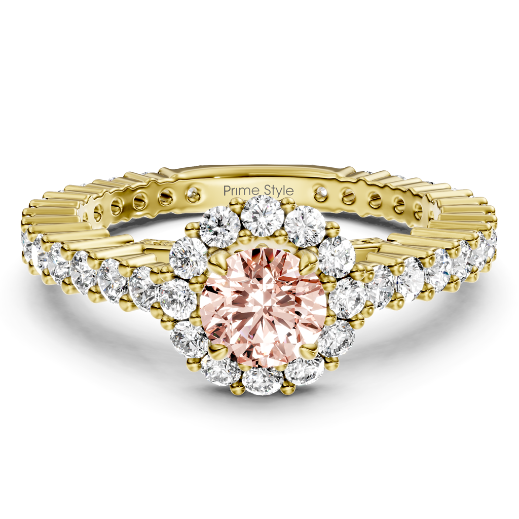 1.85-4.85 CT Round Cut Fancy Pink Diamonds - Engagement Ring