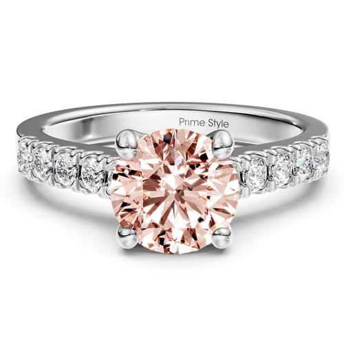1.25-4.25 CT Round Cut Fancy Pink Diamonds - Engagement Ring