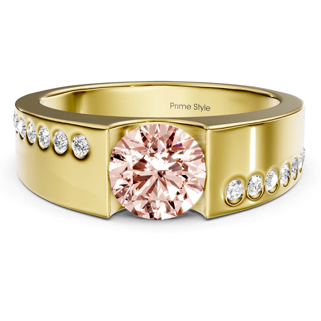 1.20-4.20 CT Round Cut Fancy Pink Diamonds - Engagement Ring