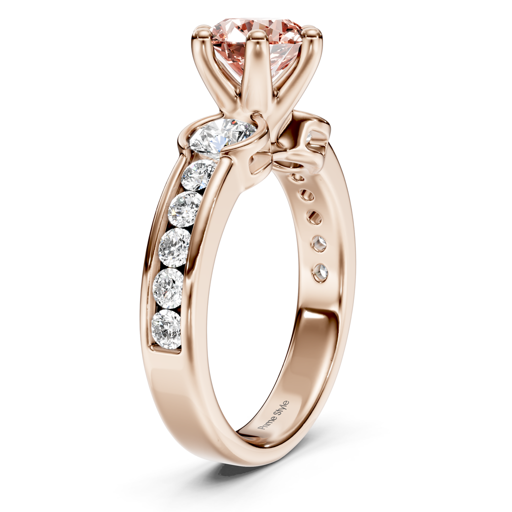 1.85-4.85 CT Round Cut Fancy Pink Diamonds - Engagement Ring