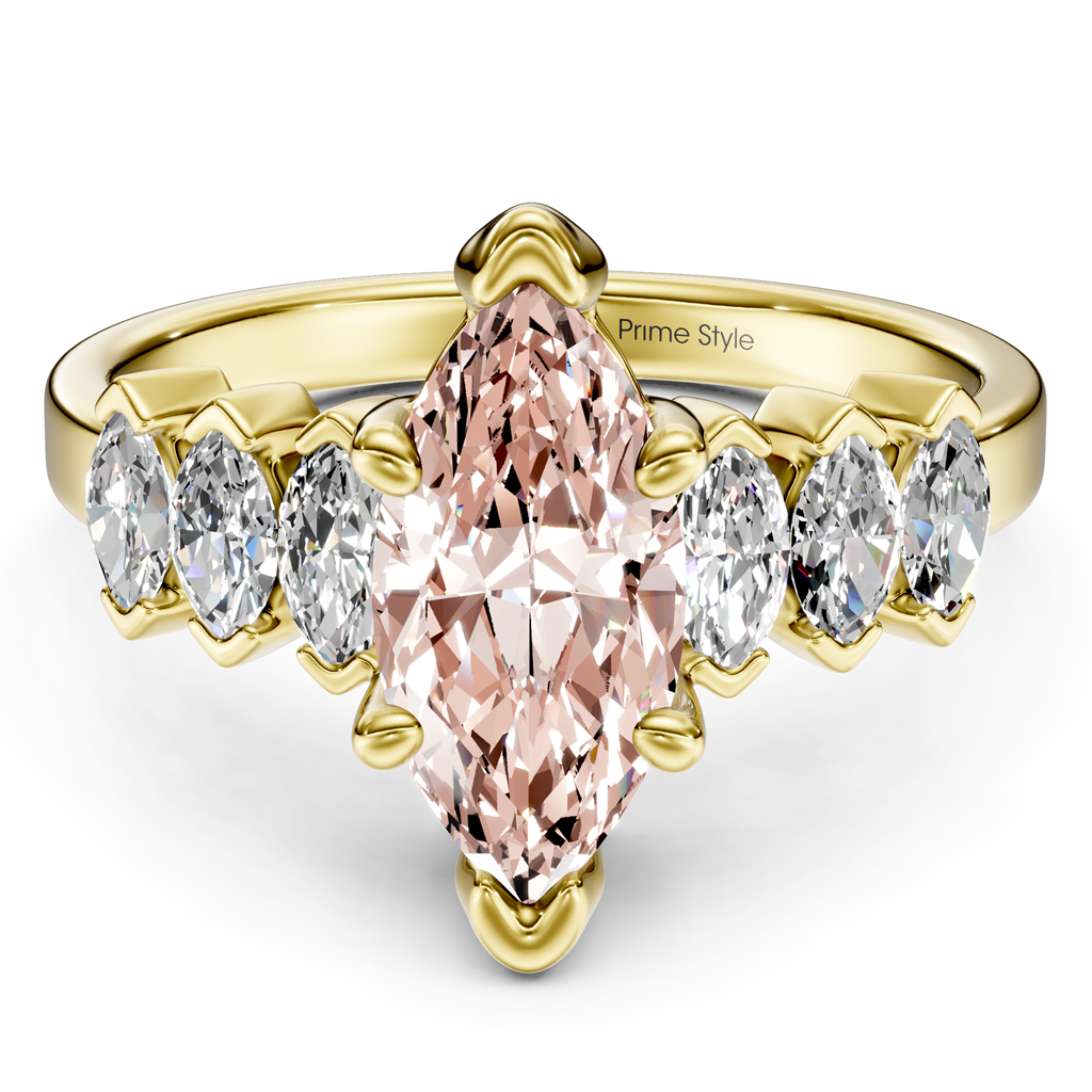 2.00-5.00 CT Marquise Cut Fancy Pink Diamonds - Engagement Ring