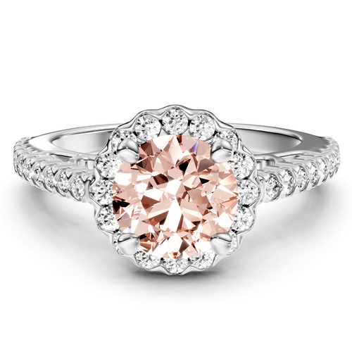 1.35-4.35 CT Round Cut Fancy Pink Diamonds - Engagement Ring