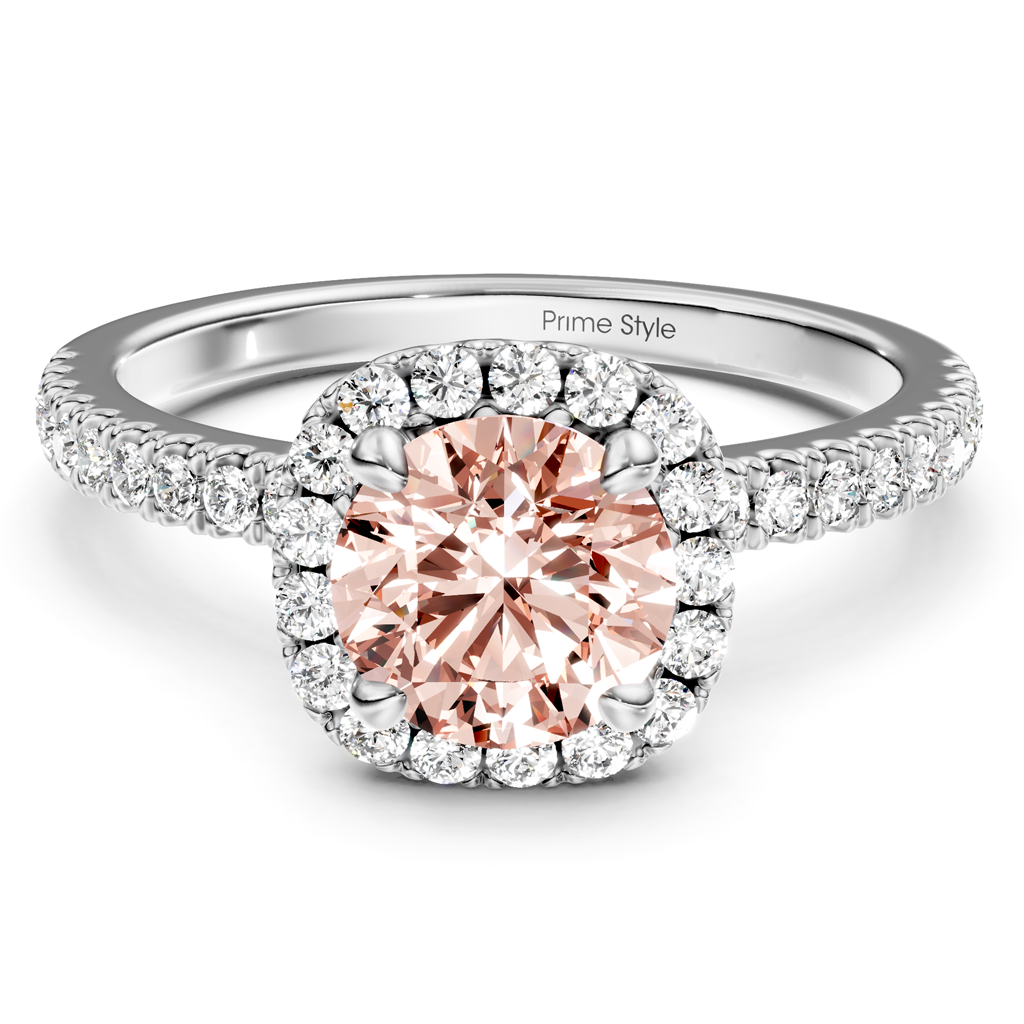 1.40-4.40 CT Round Cut Fancy Pink Diamonds - Engagement Ring