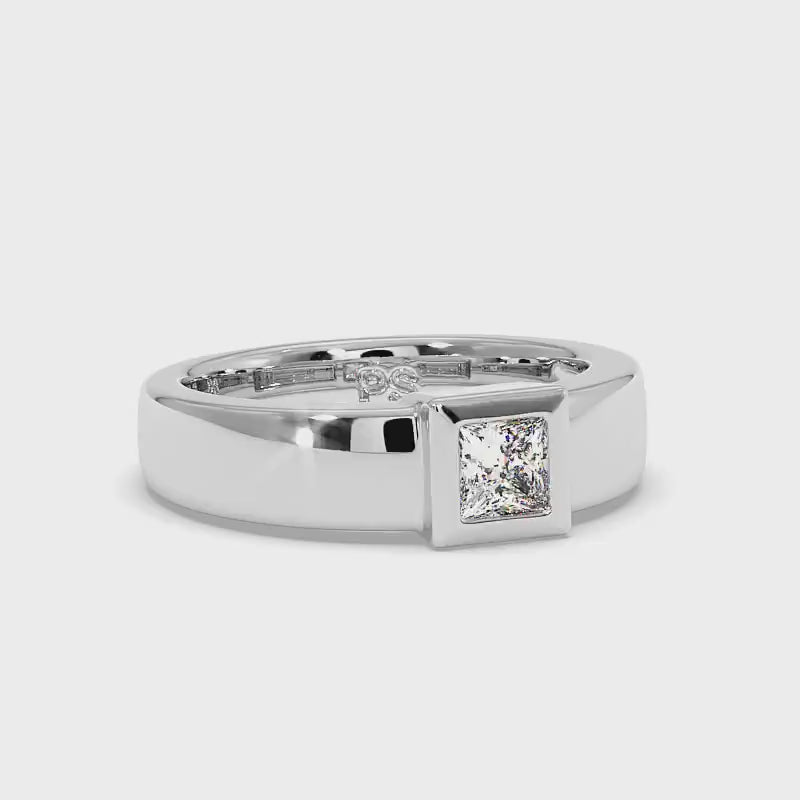 0.50-3.00 CT Princess Cut Lab Grown Diamonds - Solitaire Ring