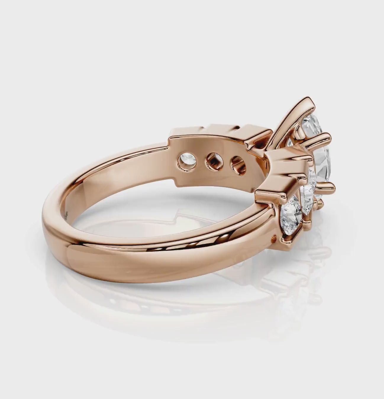 1.20-2.35 CT Marquise &amp; Round Cut Natural Diamonds - Engagement Ring