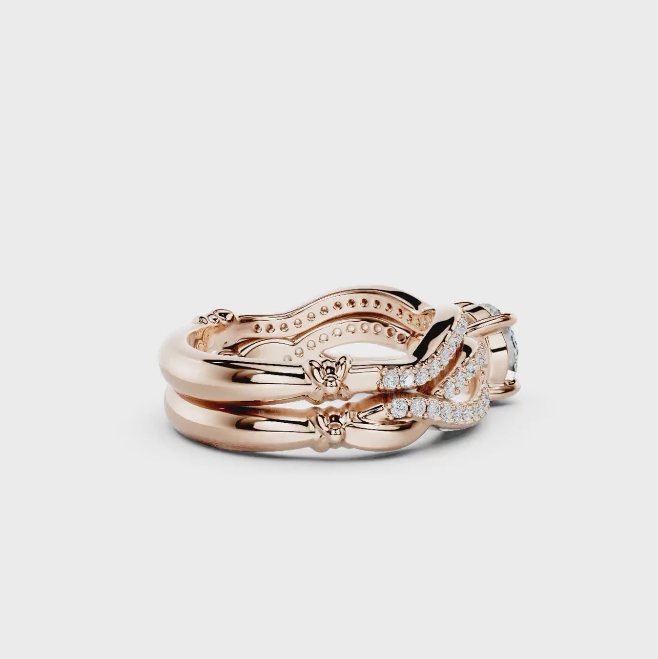 0.85-6.35 CT Round Cut Diamonds - Bridal Set