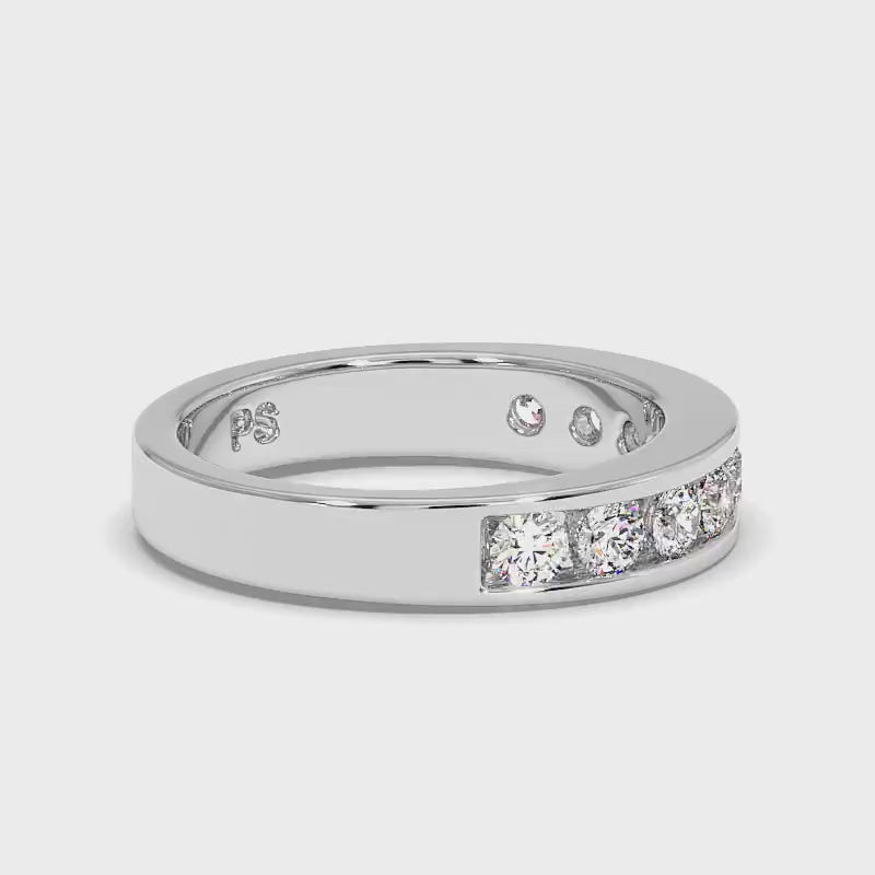 0.80 CT Round Cut Diamonds - Wedding Band