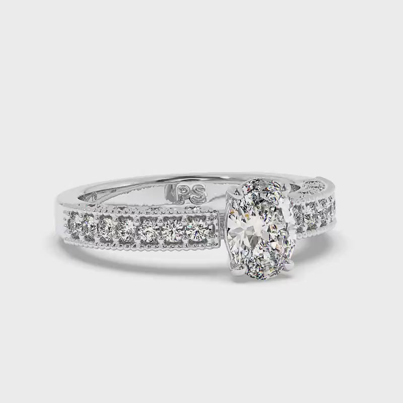 1.10-3.60 CT Round &amp; Princess Cut Lab Grown Diamonds - Solitaire Ring