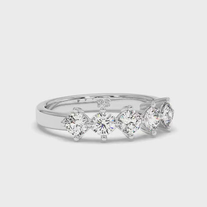 0.80 CT Round Cut Diamonds - Wedding Band