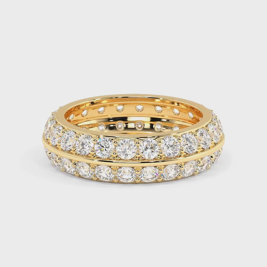 1.80 CT Round Cut Lab Grown Diamonds - Eternity Ring