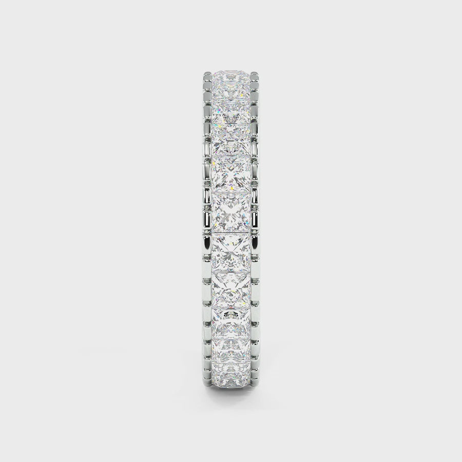 1.90 CT Princess Cut Lab Grown Diamonds - Eternity Ring