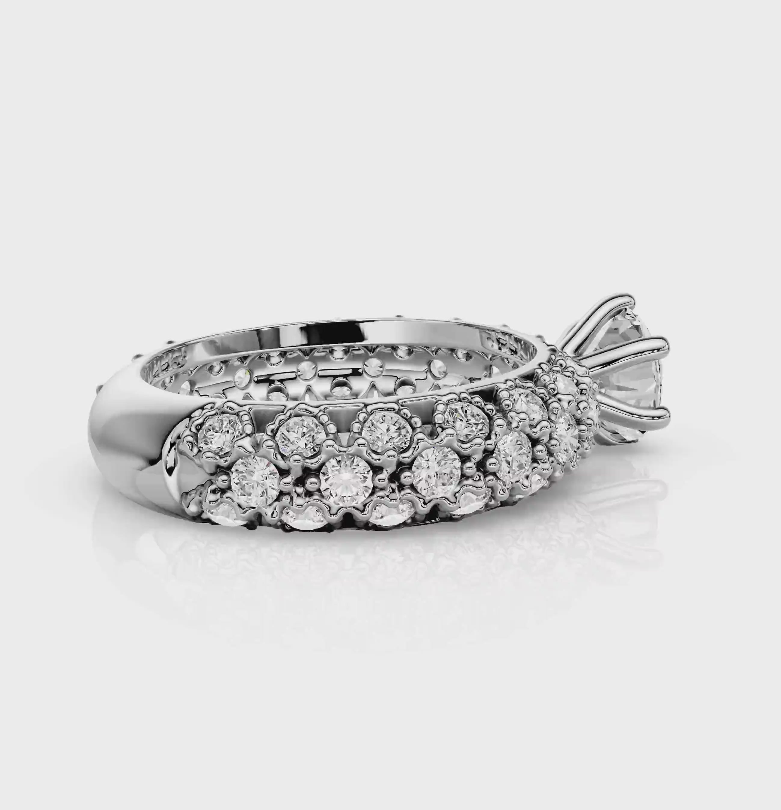 1.85-3.00 CT Round Cut Natural Diamonds - Engagement Ring