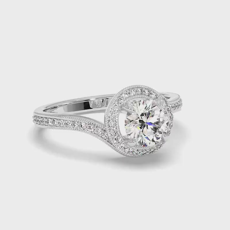 0.60-1.75 CT Round Cut Diamonds - Engagement Ring