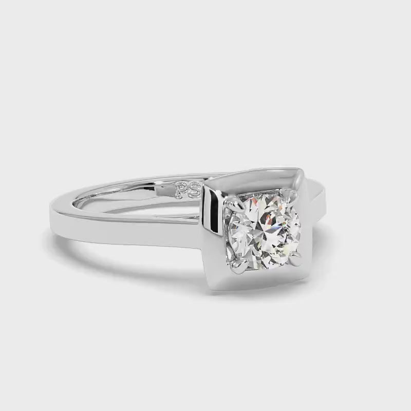 0.35-1.50 CT Round Cut Diamonds - Solitaire Ring