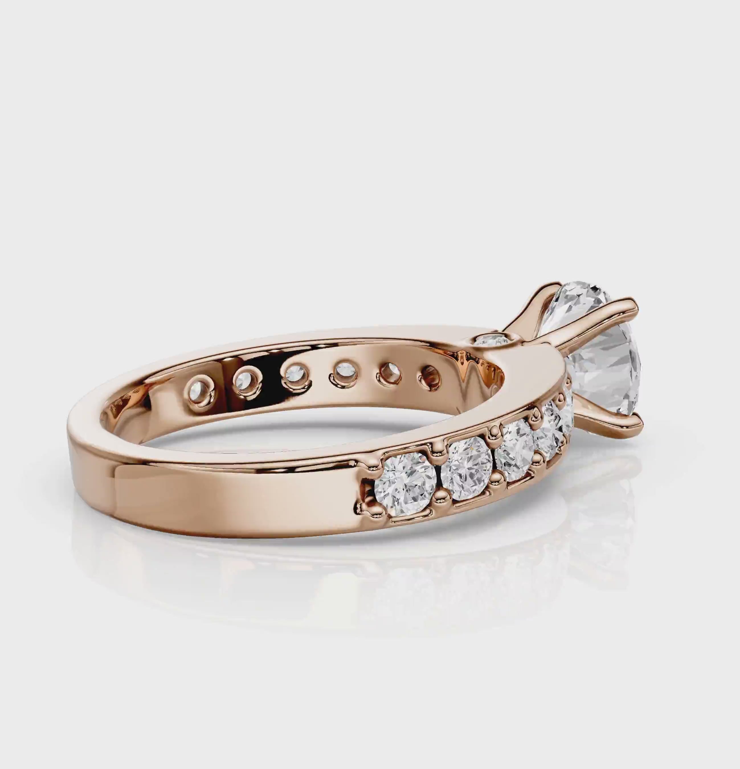 1.25-6.75 CT Round Cut Diamonds - Engagement Ring