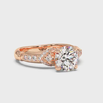 0.75-3.25 CT Round Cut Lab Grown Diamonds - Engagement Ring