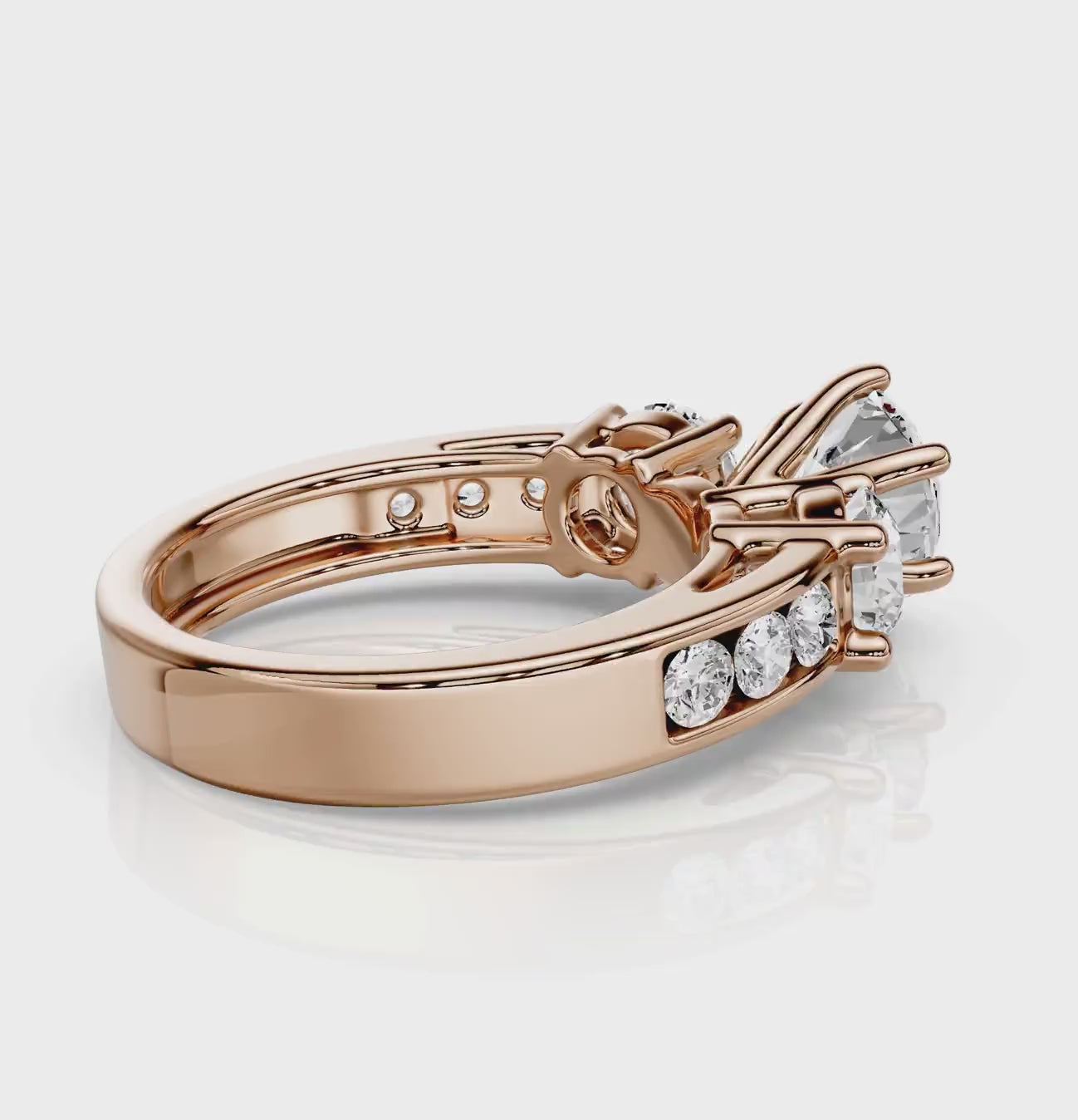 1.30-6.80 CT Princess &amp; Round Cut Diamonds - Engagement Ring