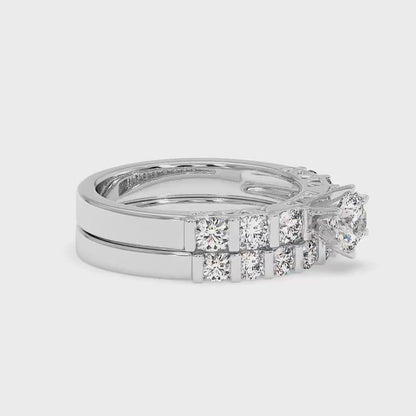 1.45-2.60 CT Round Cut Diamonds - Bridal Set