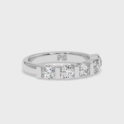 0.80 CT Round Cut Diamonds - Wedding Band