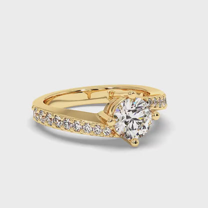 0.85-3.35 CT Round Cut Lab Grown Diamonds - Engagement Ring