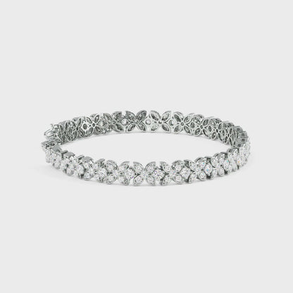 3.20-3.20 CT Round Cut Lab Grown Diamonds - Tennis Bracelet