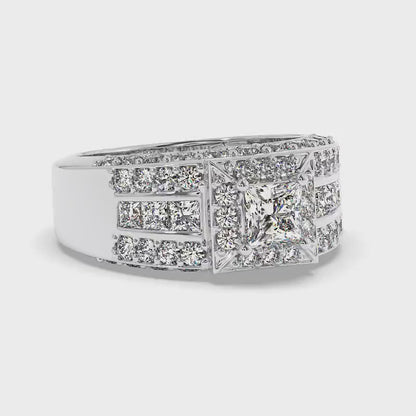 2.80-3.95 CT Round &amp; Princess Cut Diamonds - Engagement Ring