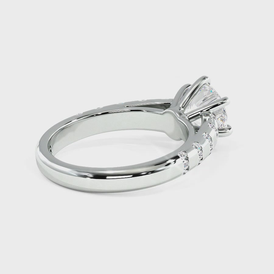 0.65-3.15 CT Round Cut Lab Grown Diamonds - Engagement Ring