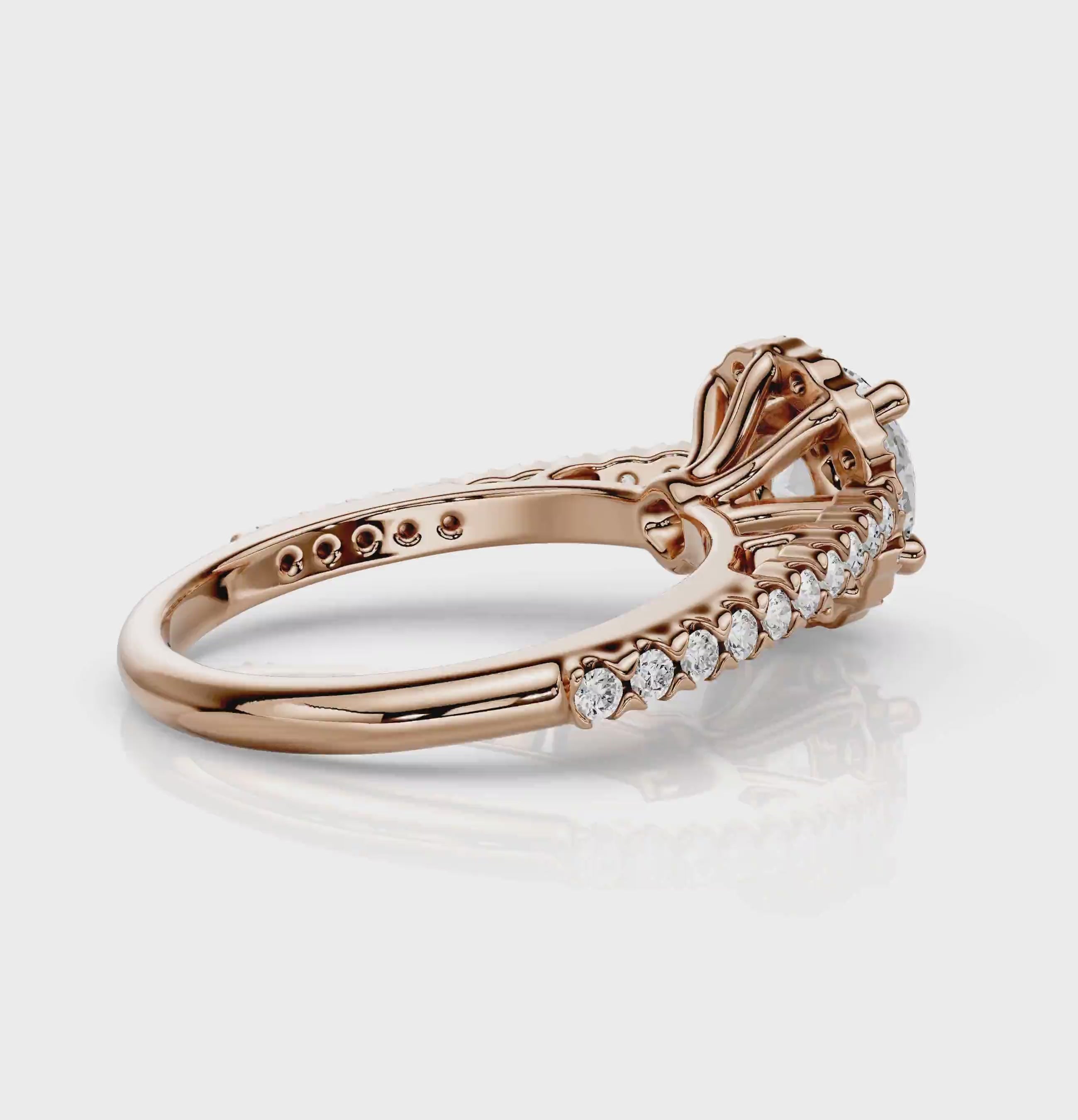 0.70-1.85 CT Round Cut Natural Diamonds - Engagement Ring