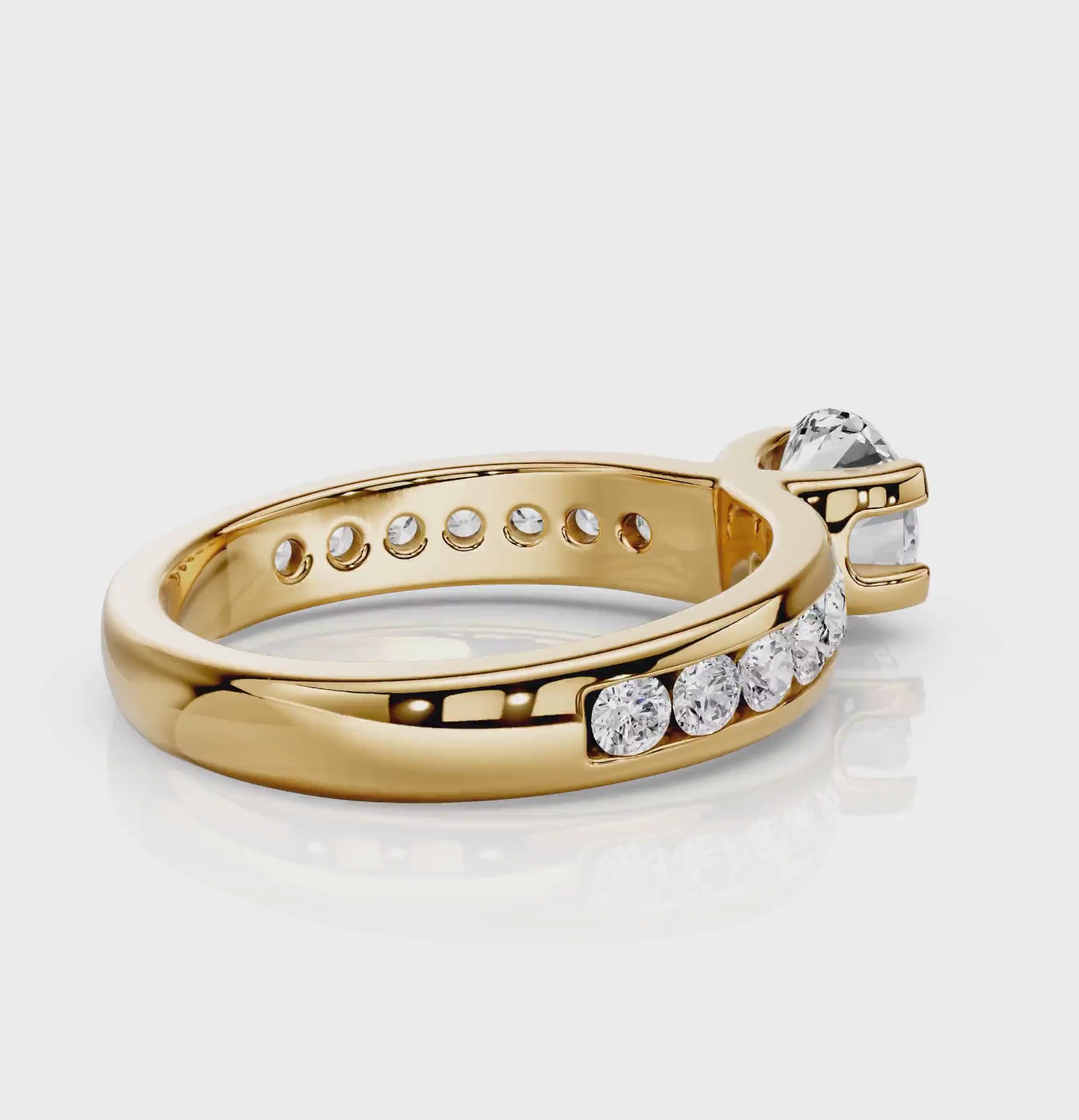 0.95-2.10 CT Round Cut Natural Diamonds - Engagement Ring