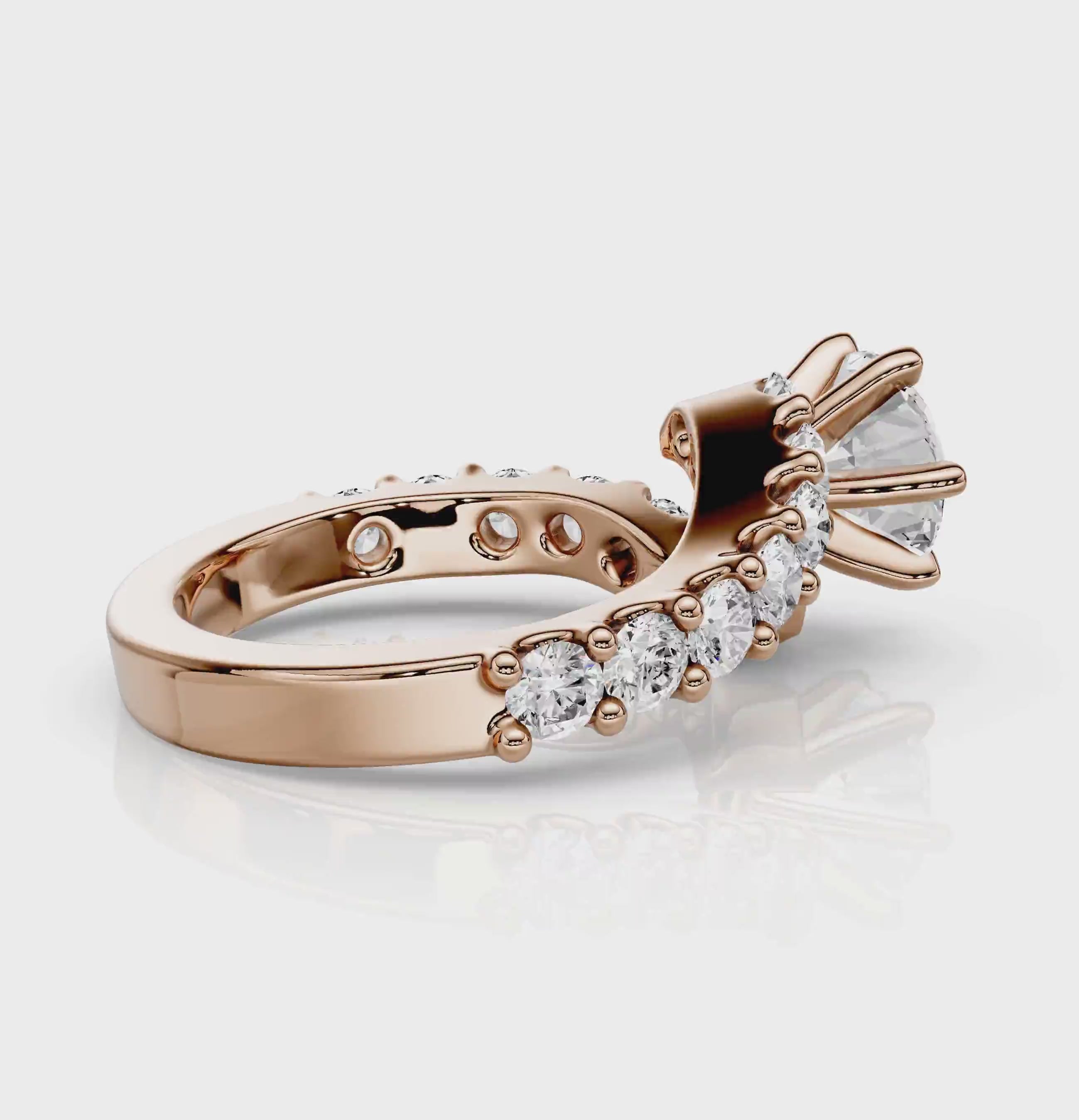 1.65-2.80 CT Emerald &amp; Round Cut Natural Diamonds - Engagement Ring