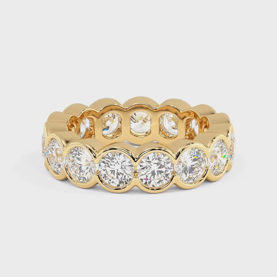 2.00-6.00 CT Round Cut Lab Grown Diamonds - Eternity Ring