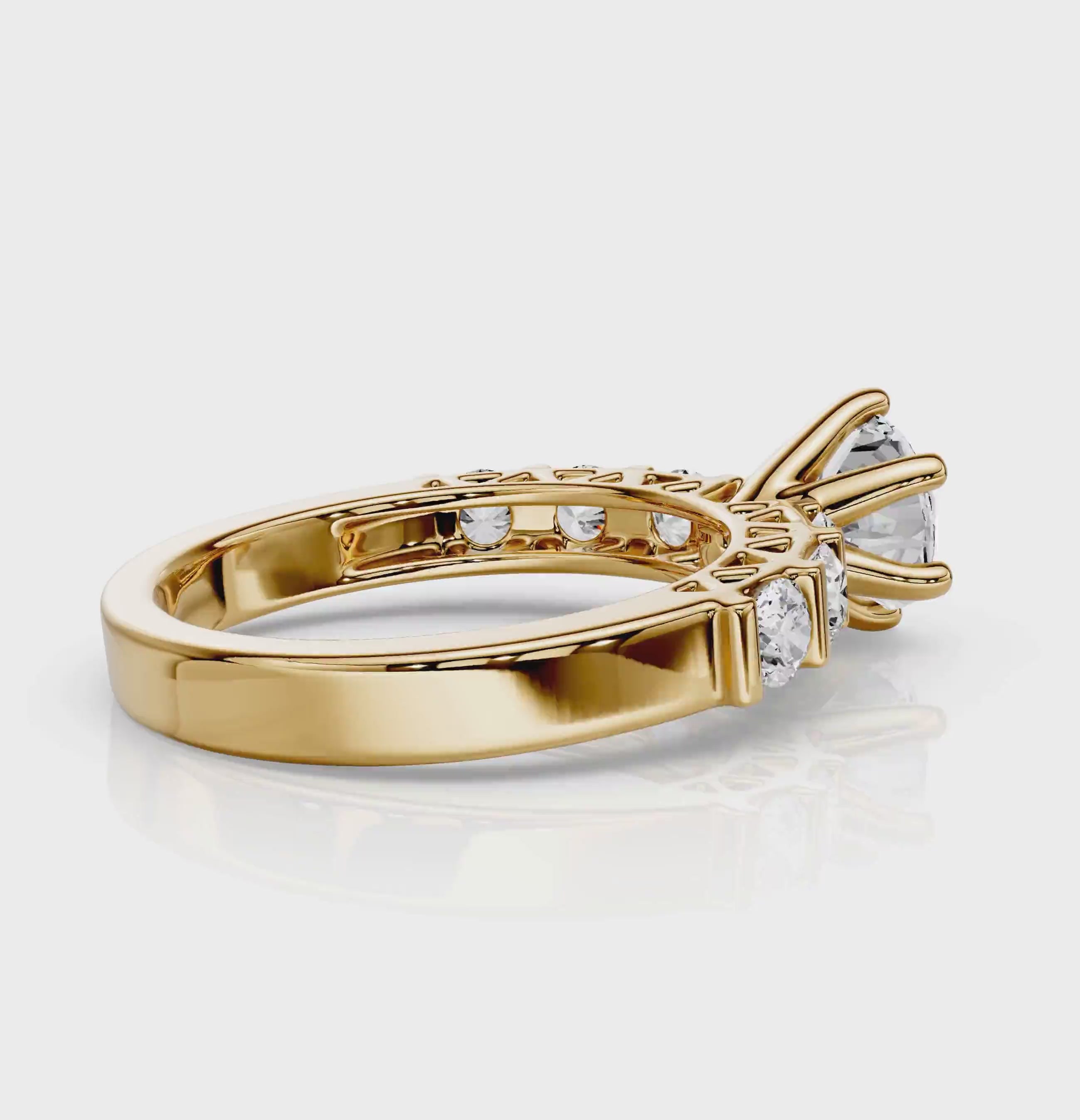 0.95-2.10 CT Round Cut Natural Diamonds - Engagement Ring