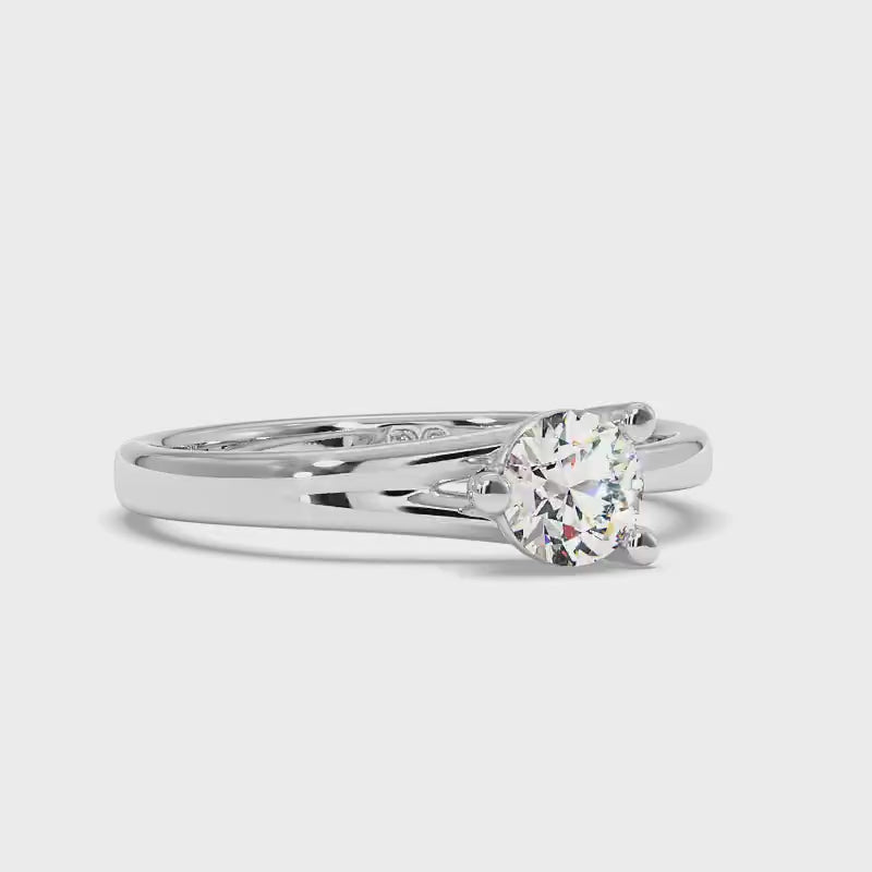 0.35-1.50 CT Round Cut Diamonds - Solitaire Ring