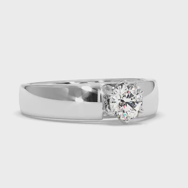 0.50-3.00 CT Round Cut Lab Grown Diamonds - Solitaire Ring