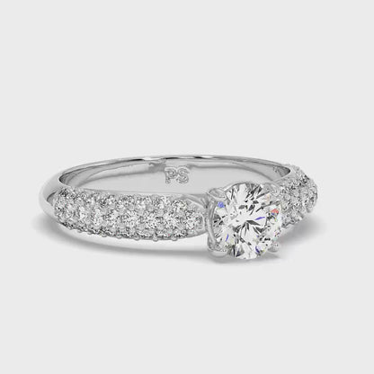 1.00-3.50 CT Round Cut Lab Grown Diamonds - Engagement Ring